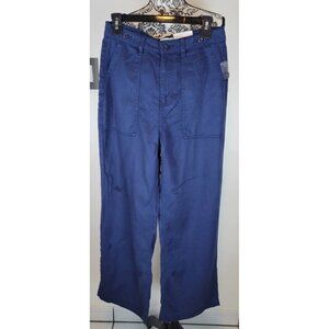 Sonoma High Rise Wide Leg Pants Women 8 Blue Lyocell Cotton NWT